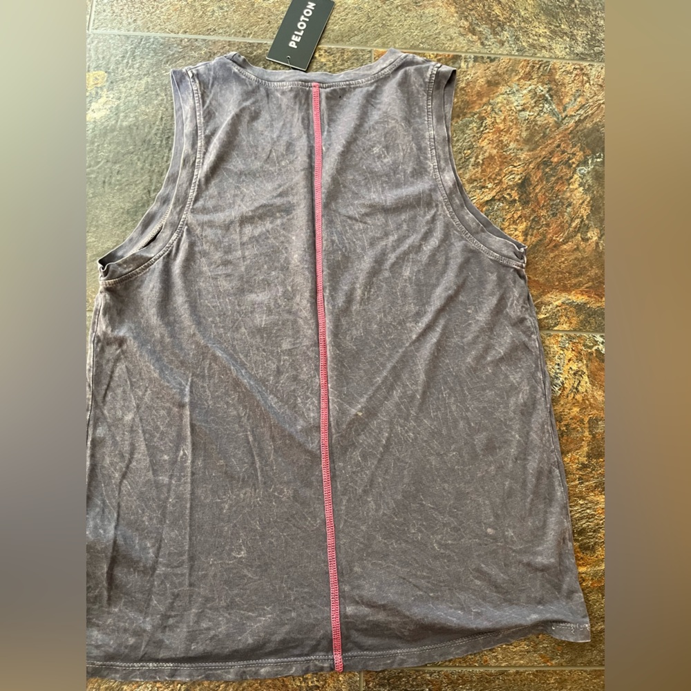 New women’s Peloton gray Latitude active work out muscle tank top. Size XS. - Picture 7 of 14